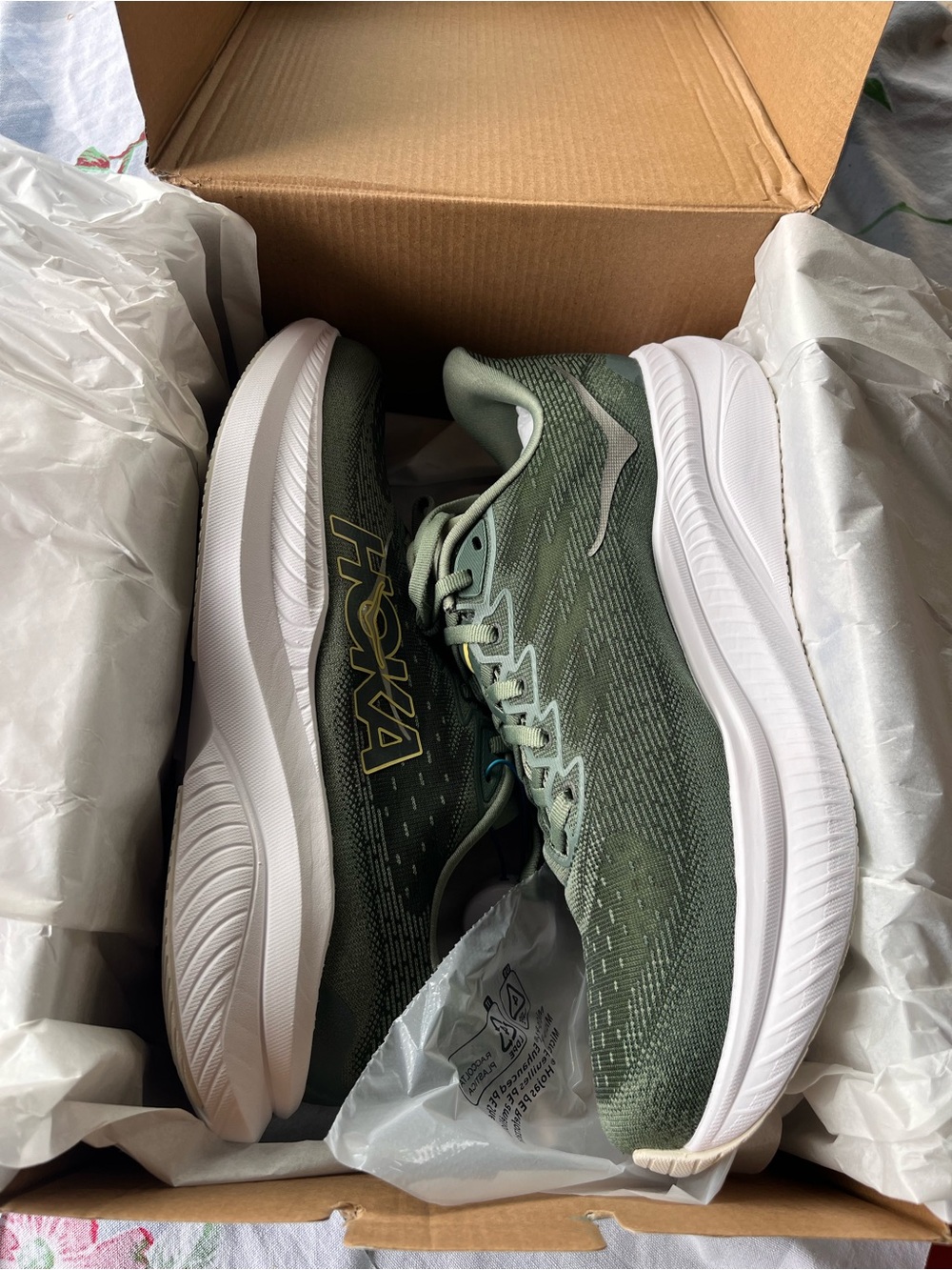 HOKA One One Mach 6 M 9.5 W11 Fern Green NIB - Picture 5 of 7